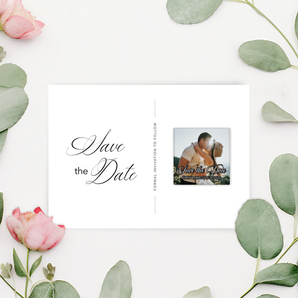 Minimal Save the Date Magnet + Card
